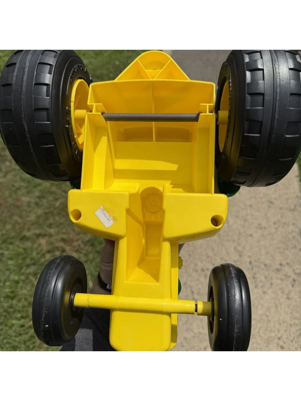 Vintage 1990s Tonka Tractor Trailer Wagon Cart With Gate Plastic Green Yellow